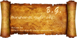 Burghardt Győző névjegykártya